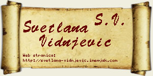 Svetlana Vidnjević vizit kartica